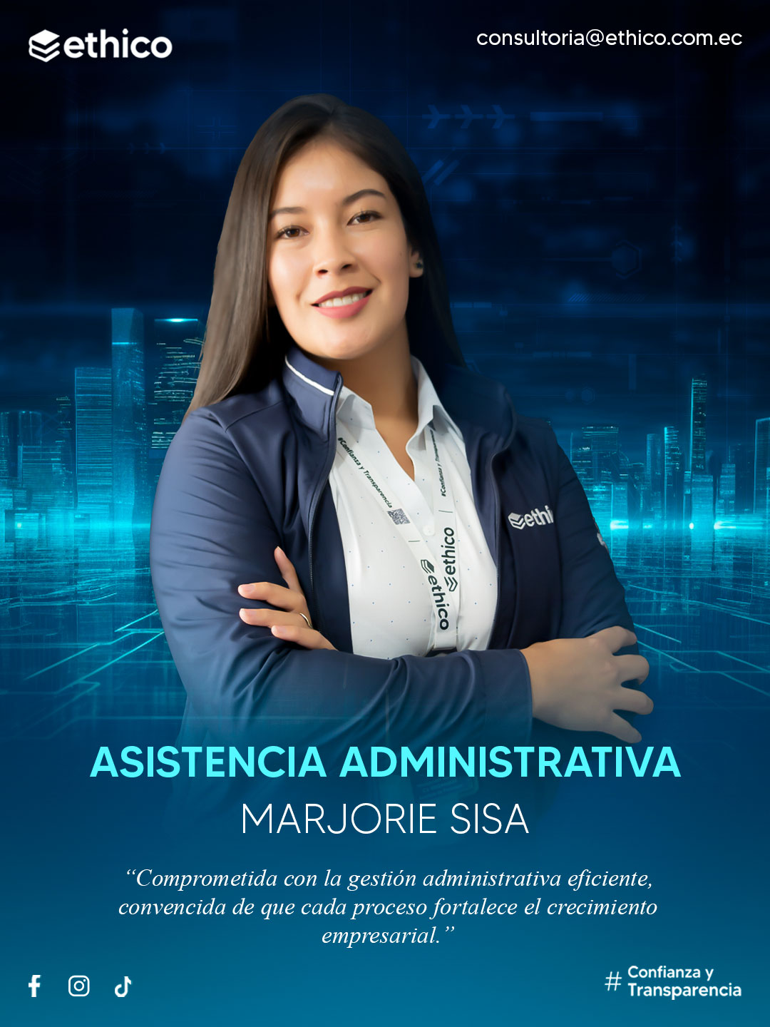 Home marjorie asistente administrativo chompa azul
